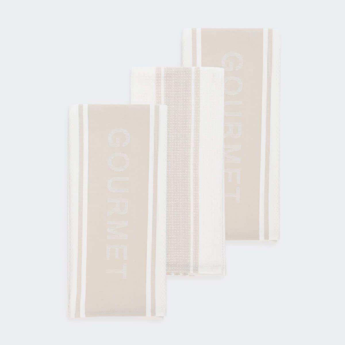 3 Pack Jumbo Gourmet Natural Tea Towels