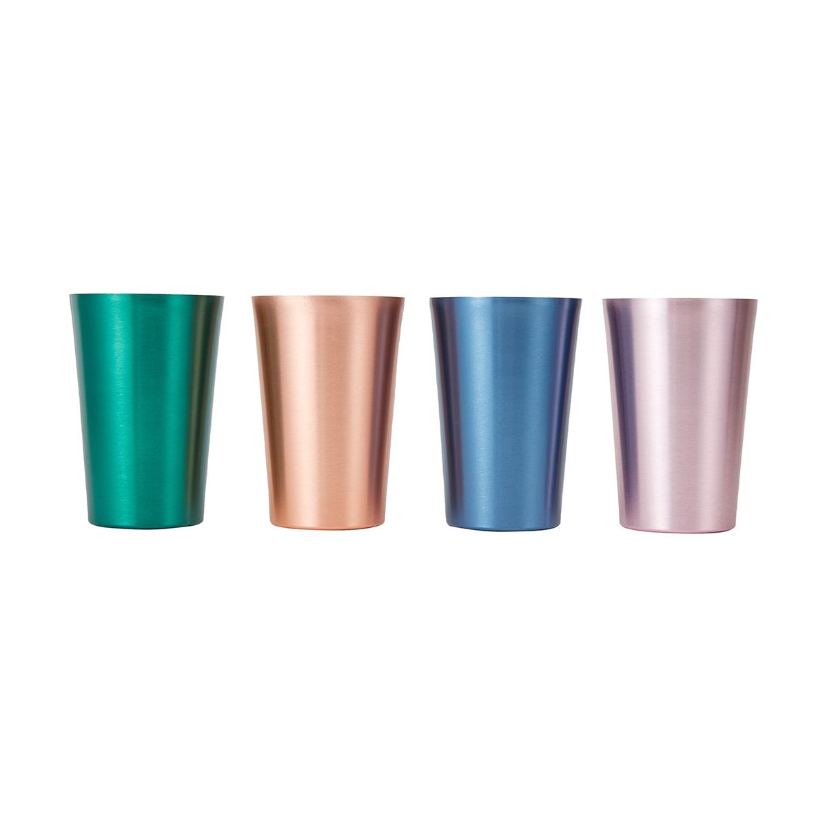 4 Anodised Metal Tumblers
