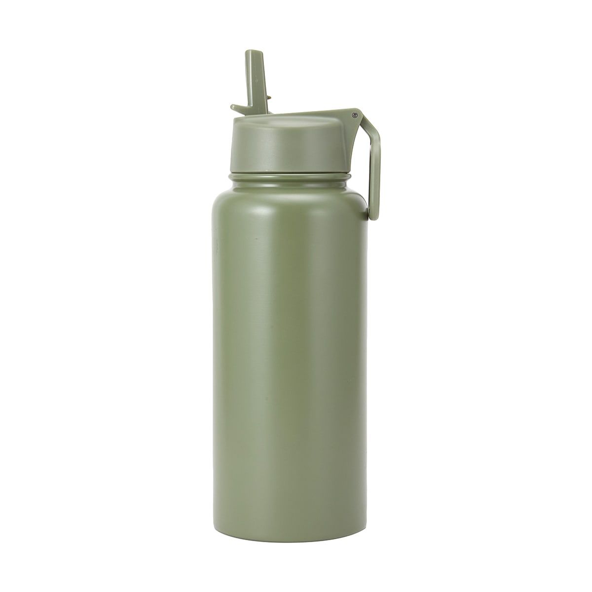 960ml Olive Double Wall Insulated Cylinder Drink Bottle