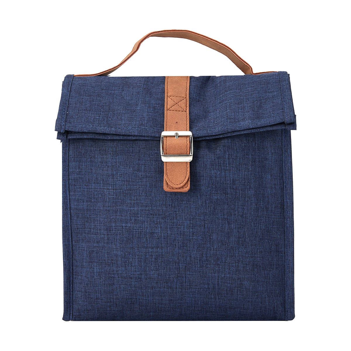 Blue Insulated Satchel Lunch Bag