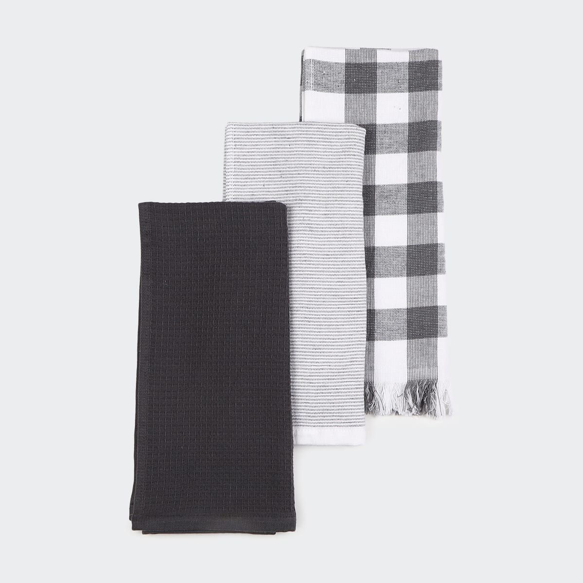 3 Pack Slate Check Tea Towels