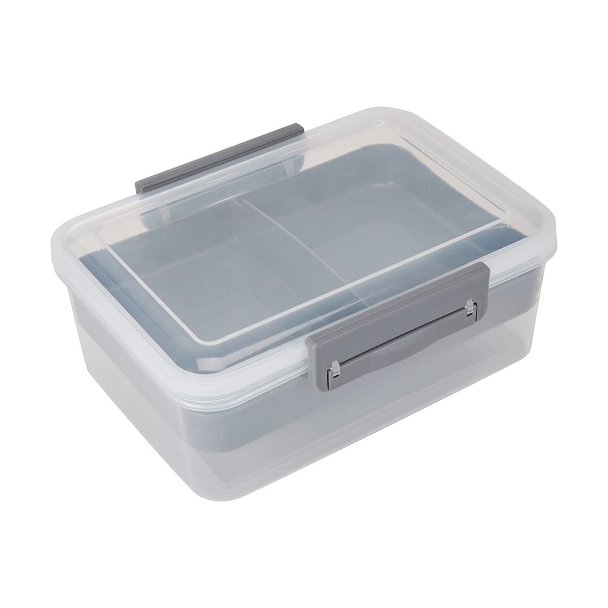Grey Lunch Box with Tray