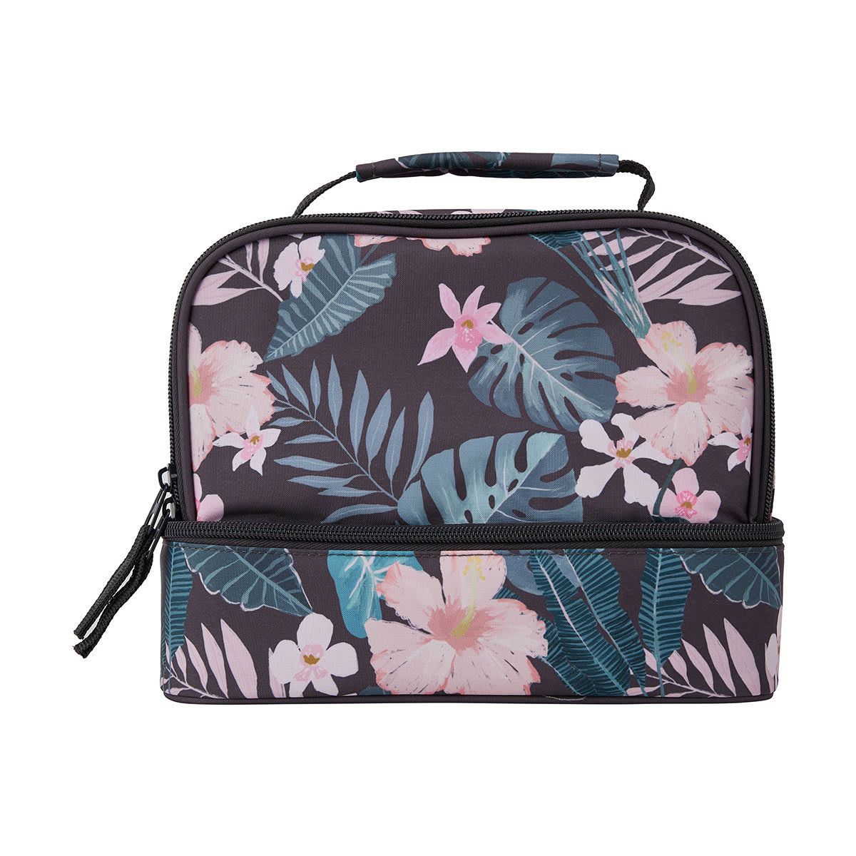 Hibiscus Insulated Twin Deck Lunch Bag