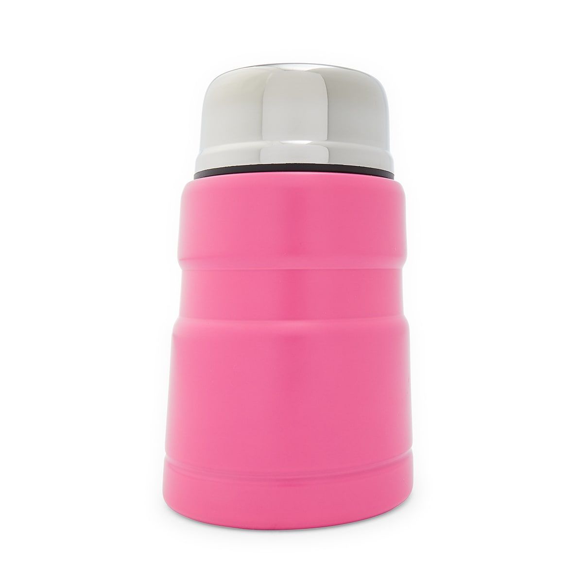 490ml Fluorescent Pink Food Flask with Spoon