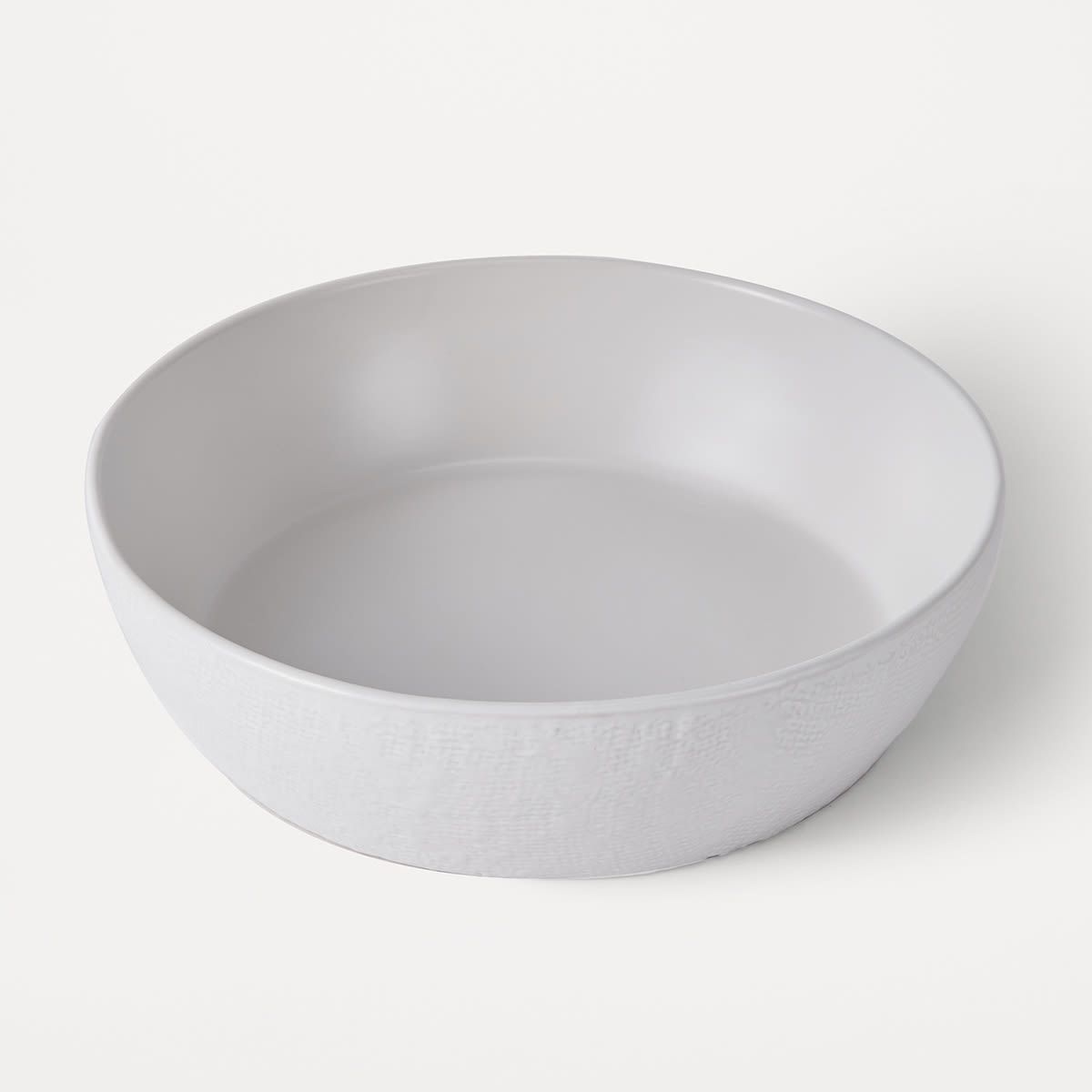 White Textured Salad Bowl