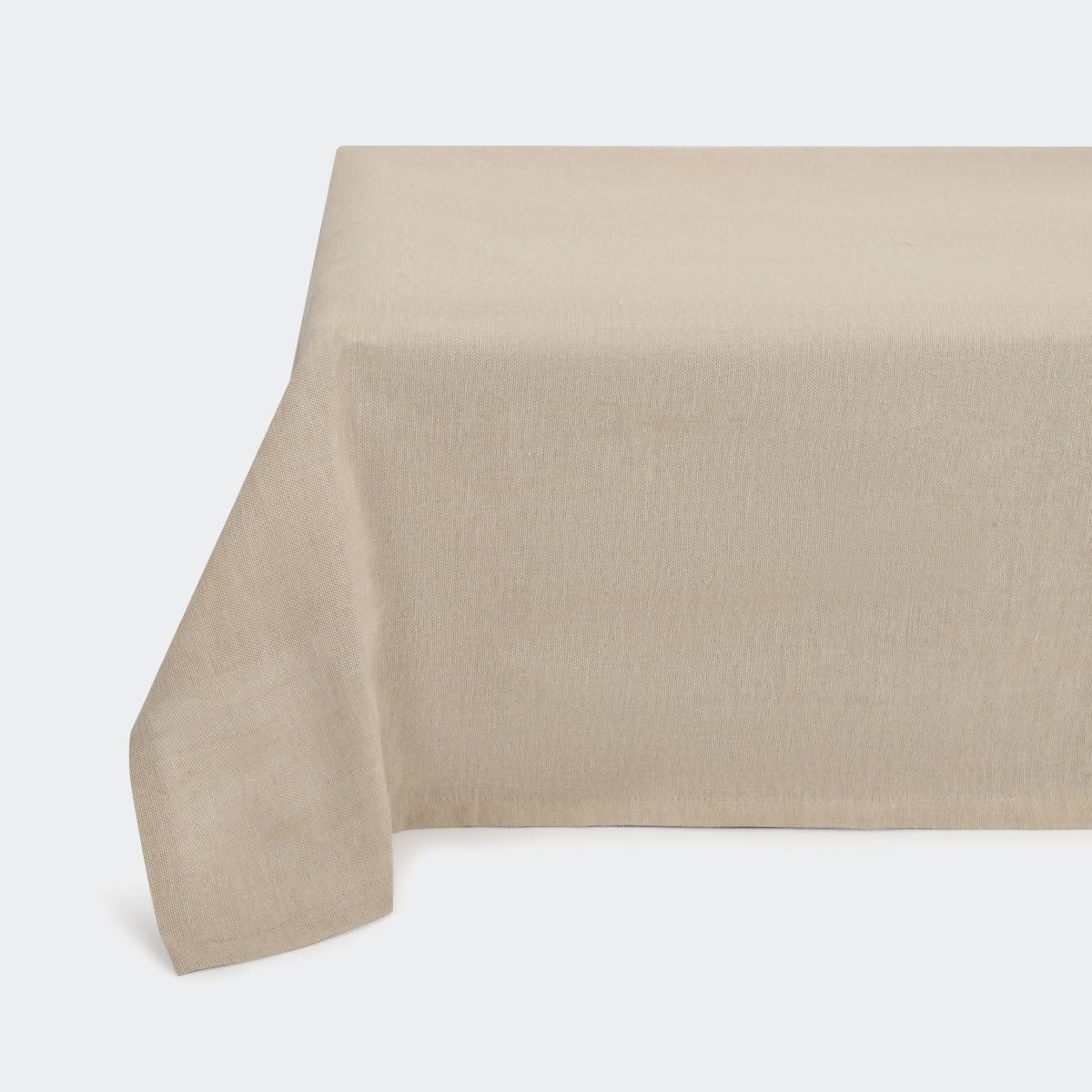 Beige Linen Look Tablecloth