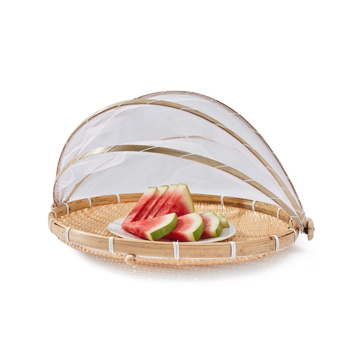 Food Tray with Mesh Net Cover