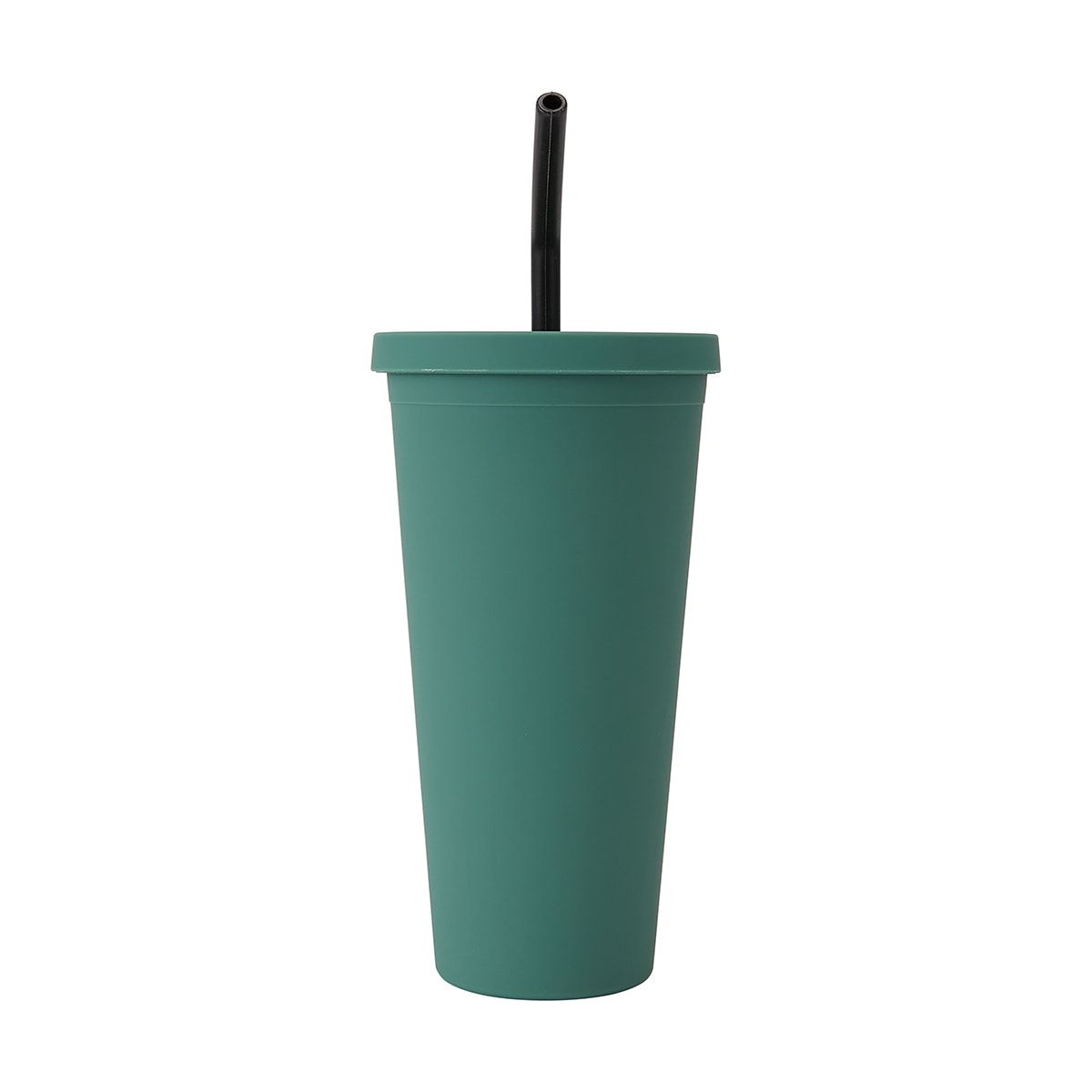 550ml Olive Colour Pop Tumbler with Straw