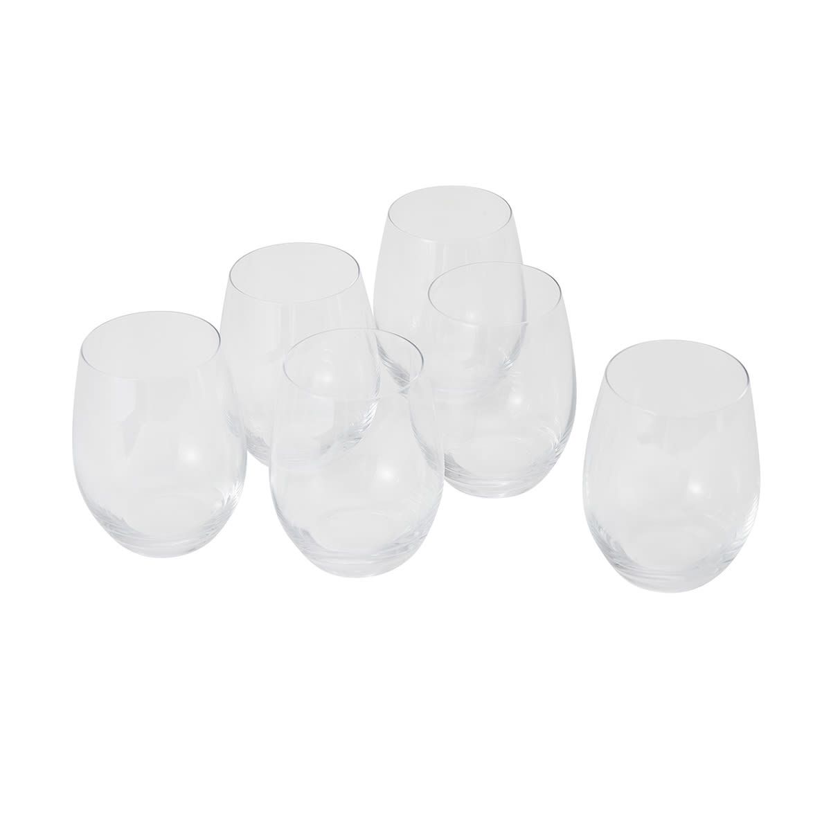 6 Dine Stemless Wine Glasses