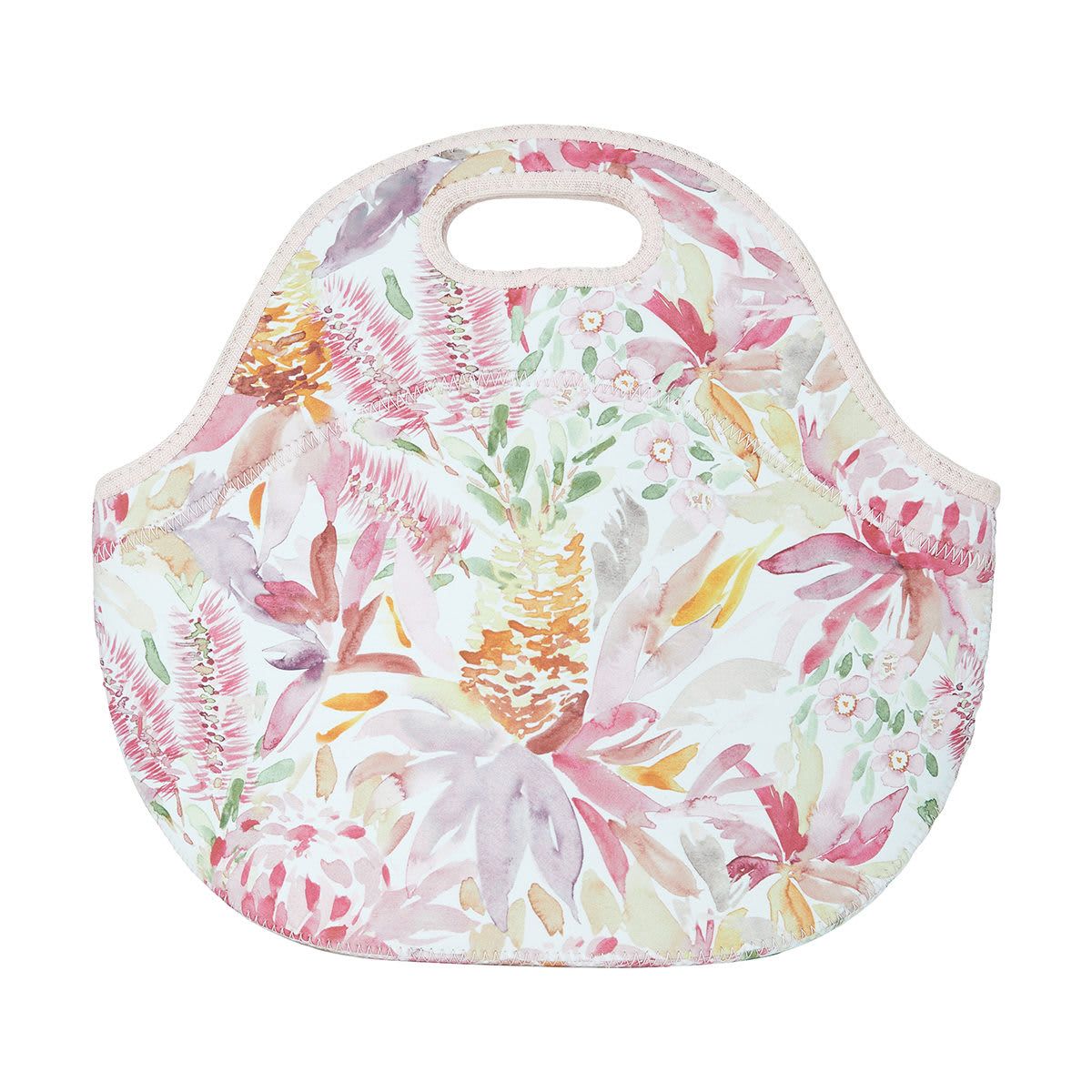 Pastel Floral Neoprene Lunch Bag