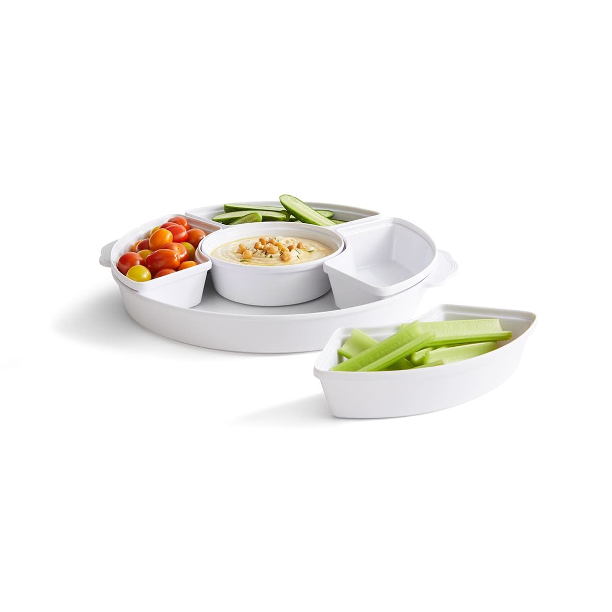 Melamine 5 Section Serving Platter
