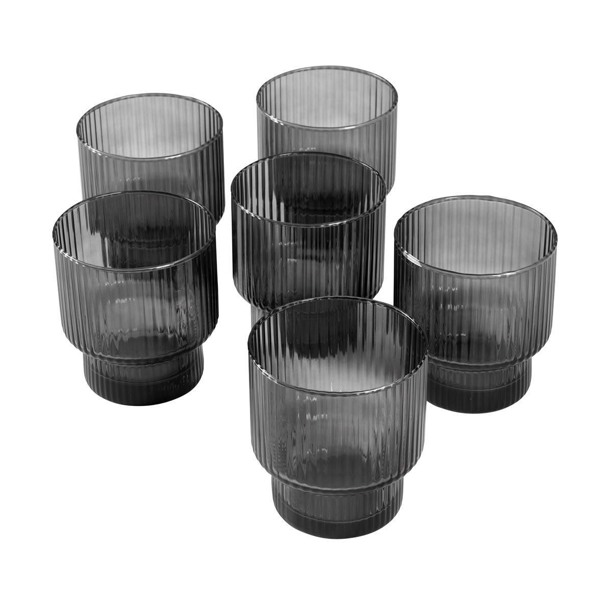 6 Smoke Linear Tumblers
