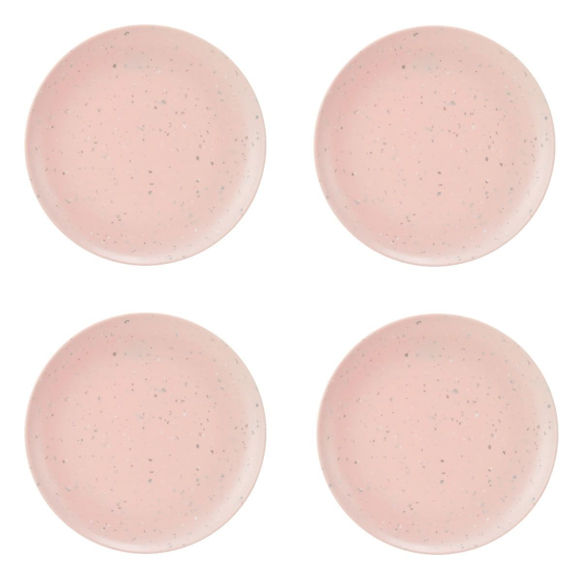 4 Pack Terrazzo Look Dinner Plates