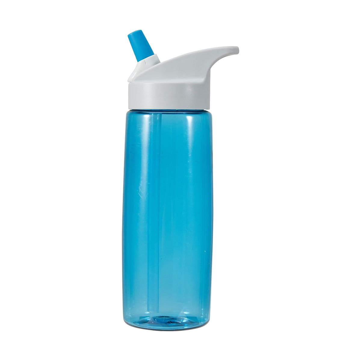 700ml Blue Flip Top Sport Drink Bottle with Straw