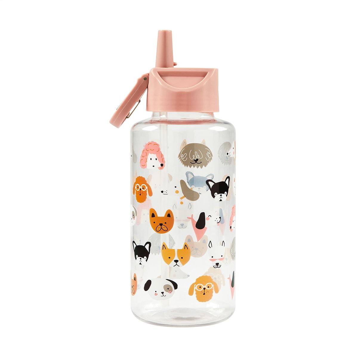 1L Dogs Cylinder Drink Bottle