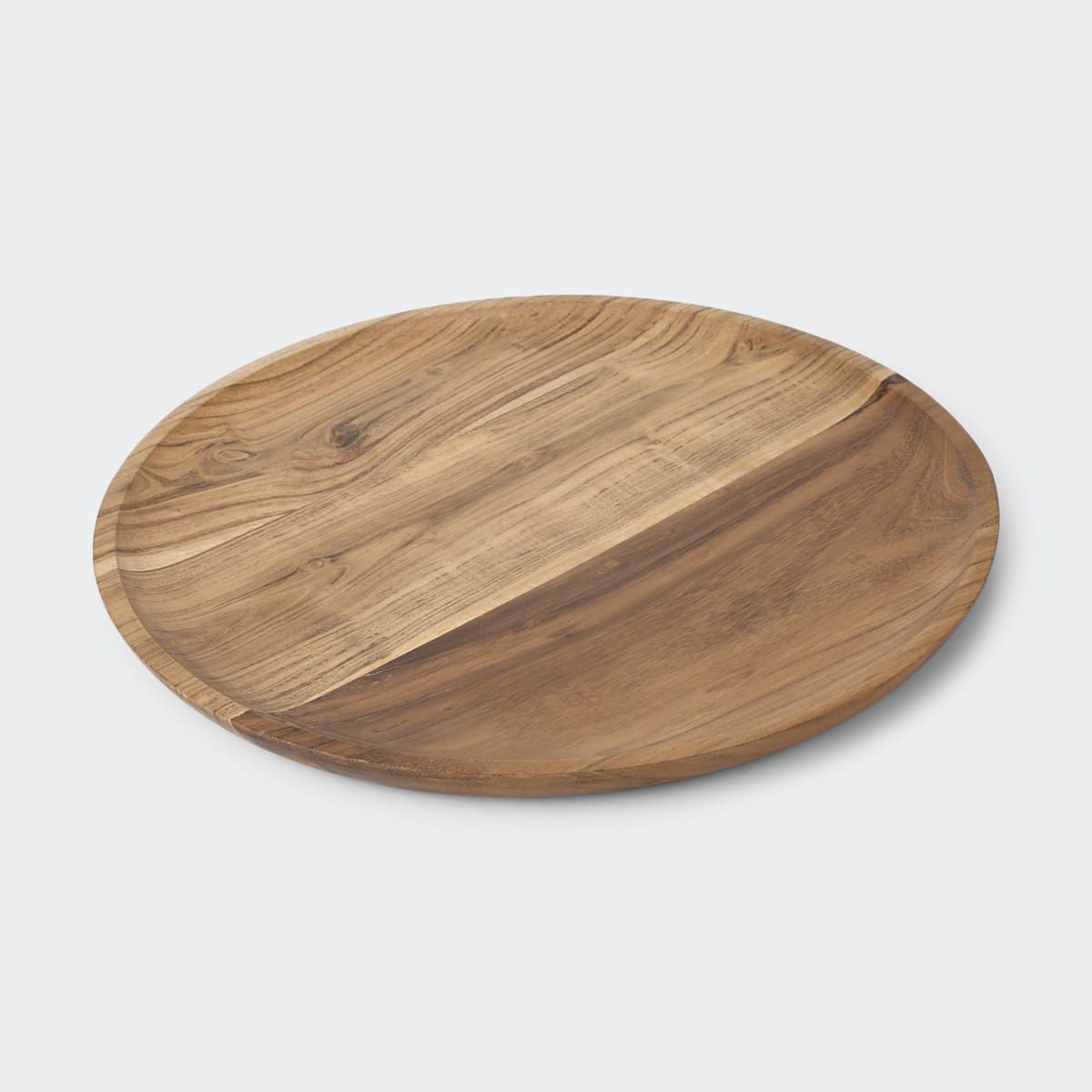 Large Acacia Round Serving Tray