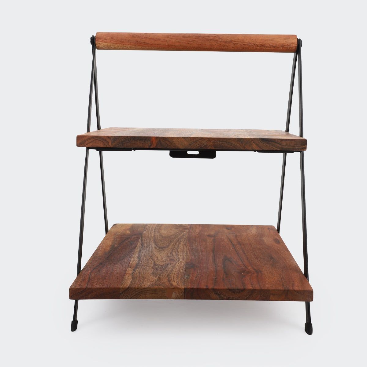2 Tier Acacia Serving Stand