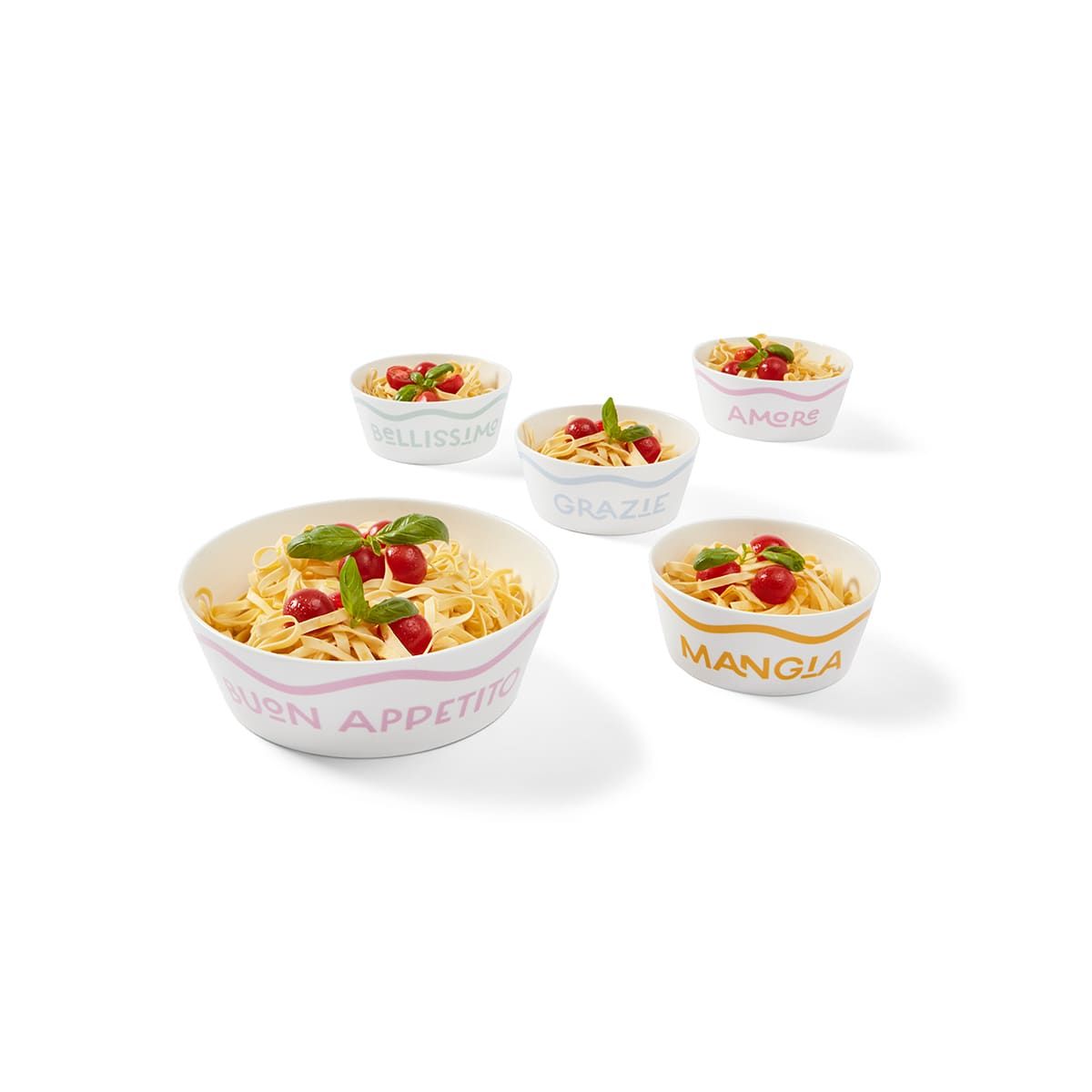 5 Pack Mangiare Pasta Serve Set