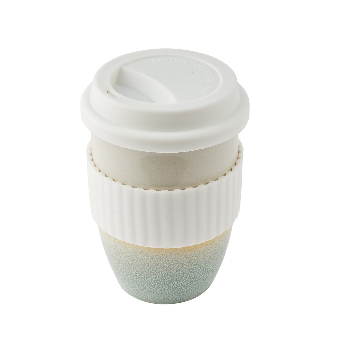 380ml Ceramic Glazed Reusable Travel Cup - Sage Green