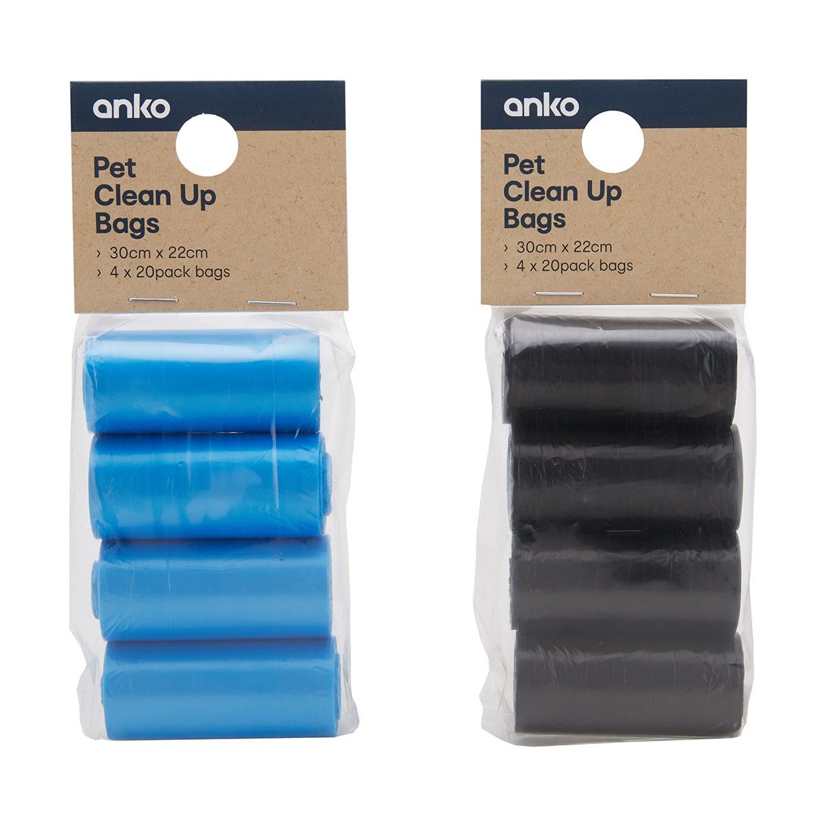 Pet Clean Up Bags 80 Pack - Assorted