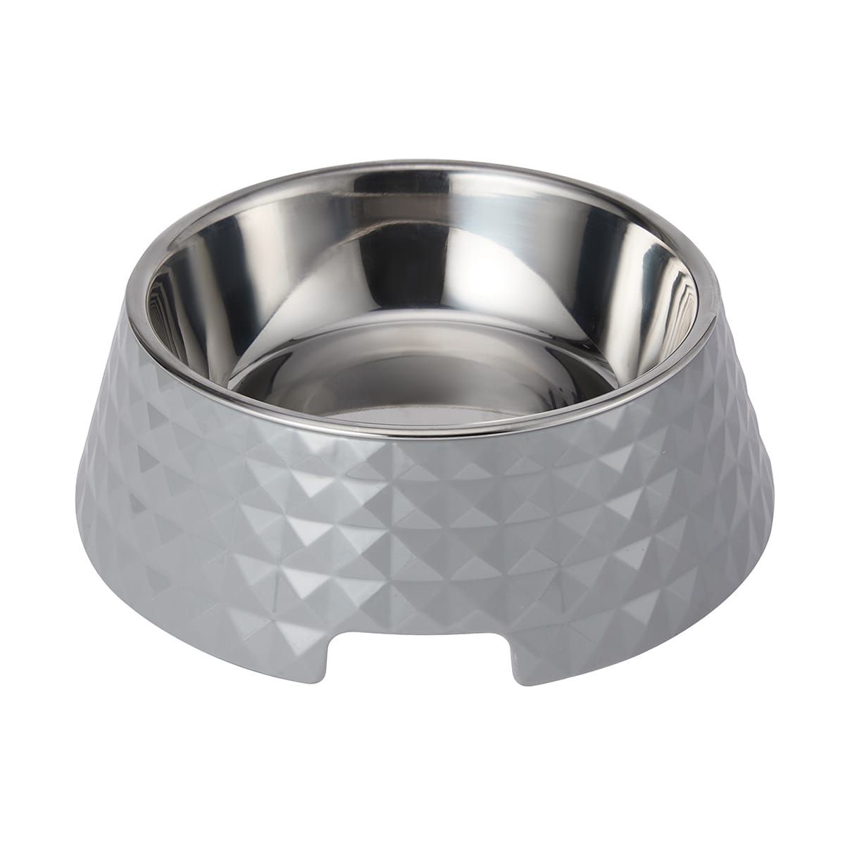 Pet Bowl Melamine - Medium, Grey