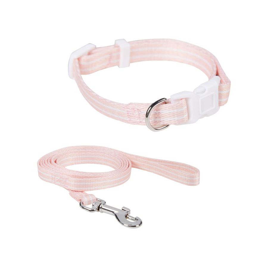 Puppy Collar & Lead - Pink