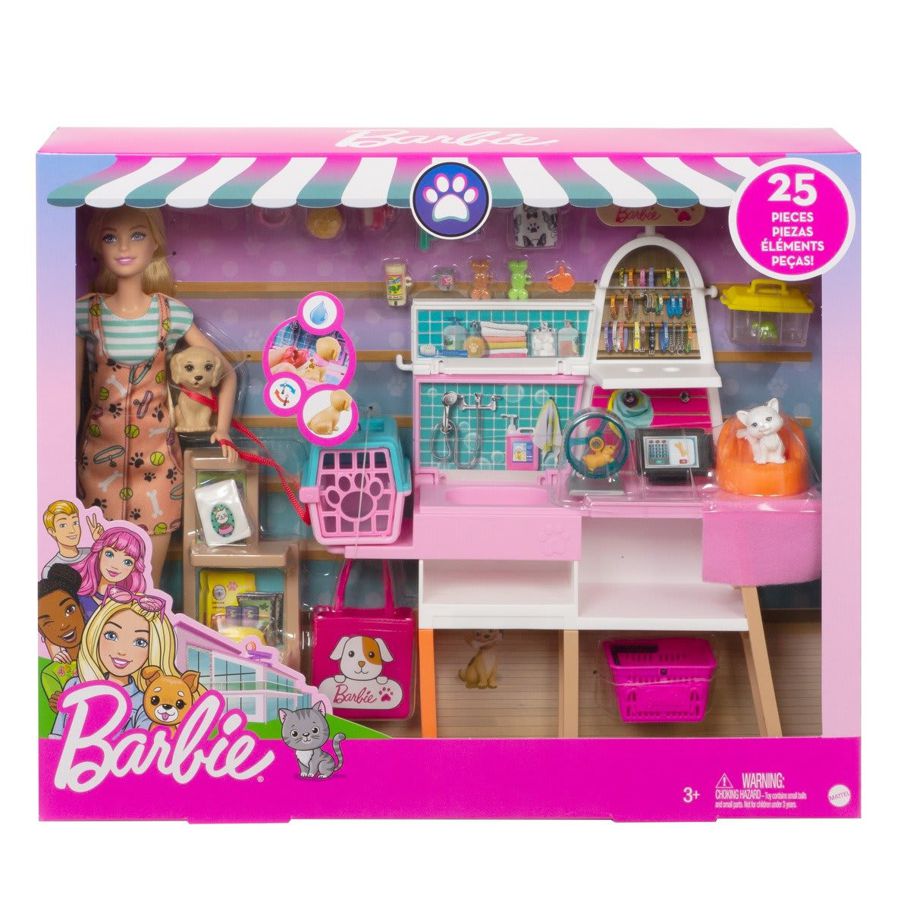 25 Piece Barbie Pet Boutique Playset