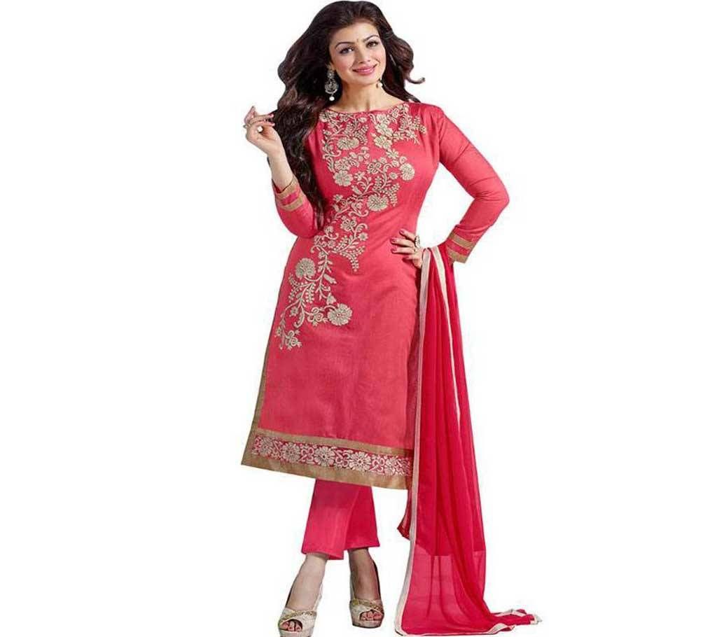 Un-stitched Cotton Block Print Salwaar Kameez