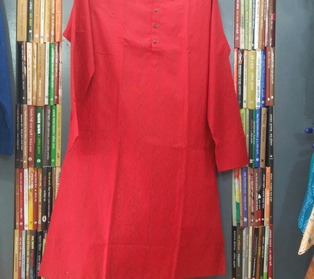 red printed panjabi