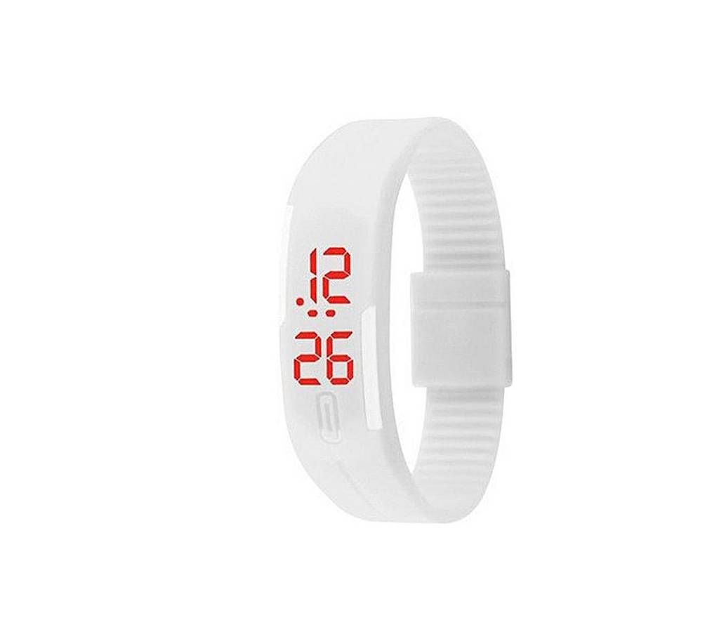 Kids Digital LED Watch - White