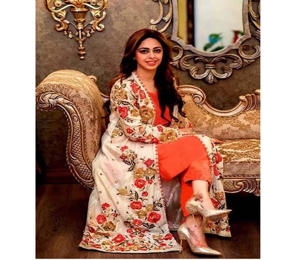 Indian Weightless Georgette Embroidery Three Piece - Copy