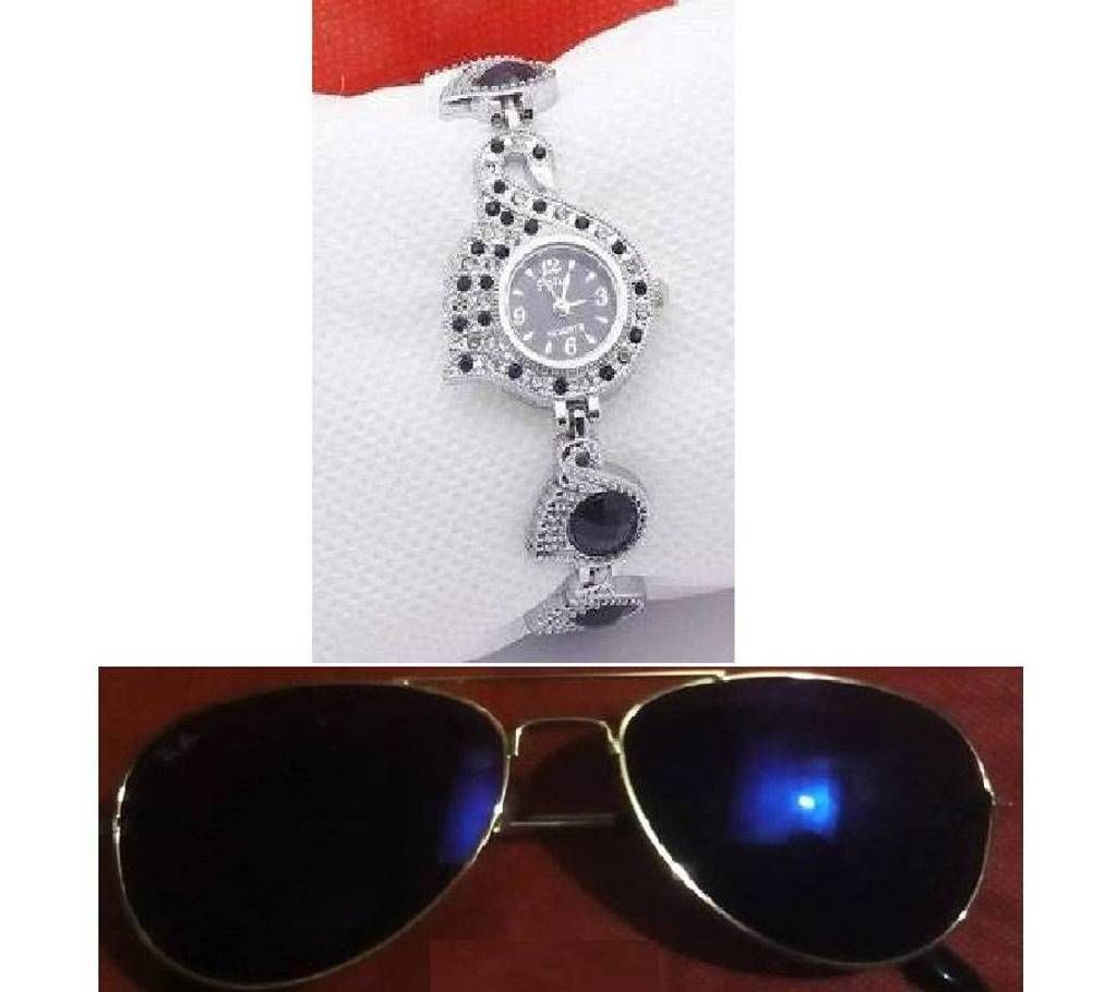 Ray Ban sunglasses for men copy Peacock pride ladies watch combo 