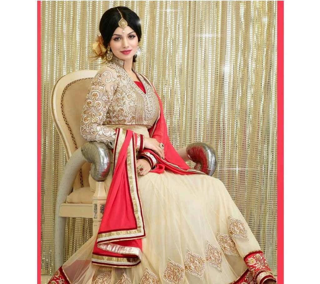 Semi-stitched Indian Georgette Embroidery Three Piece (copy) 