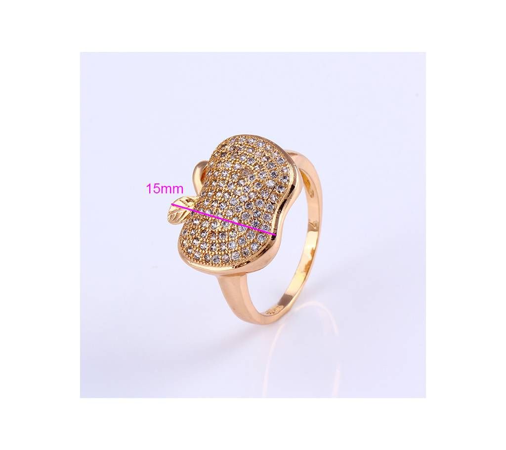 Golden Copper Alloy Finger Ring for Women