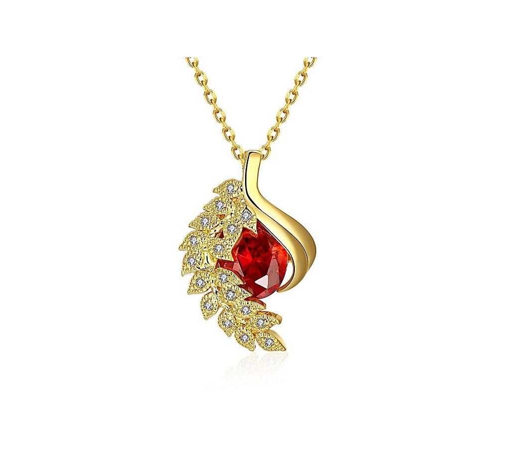 Zircon and 24K Gold Plated Pendant