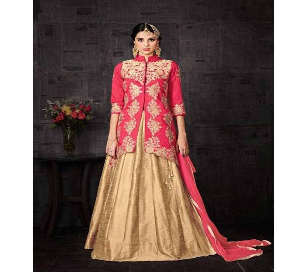 Original Indian Banglori Silk Embroidered Lehanga Suit