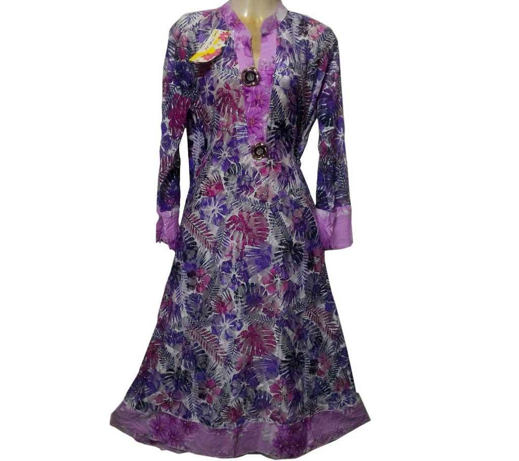 Stitched Net fabric Long Kurti