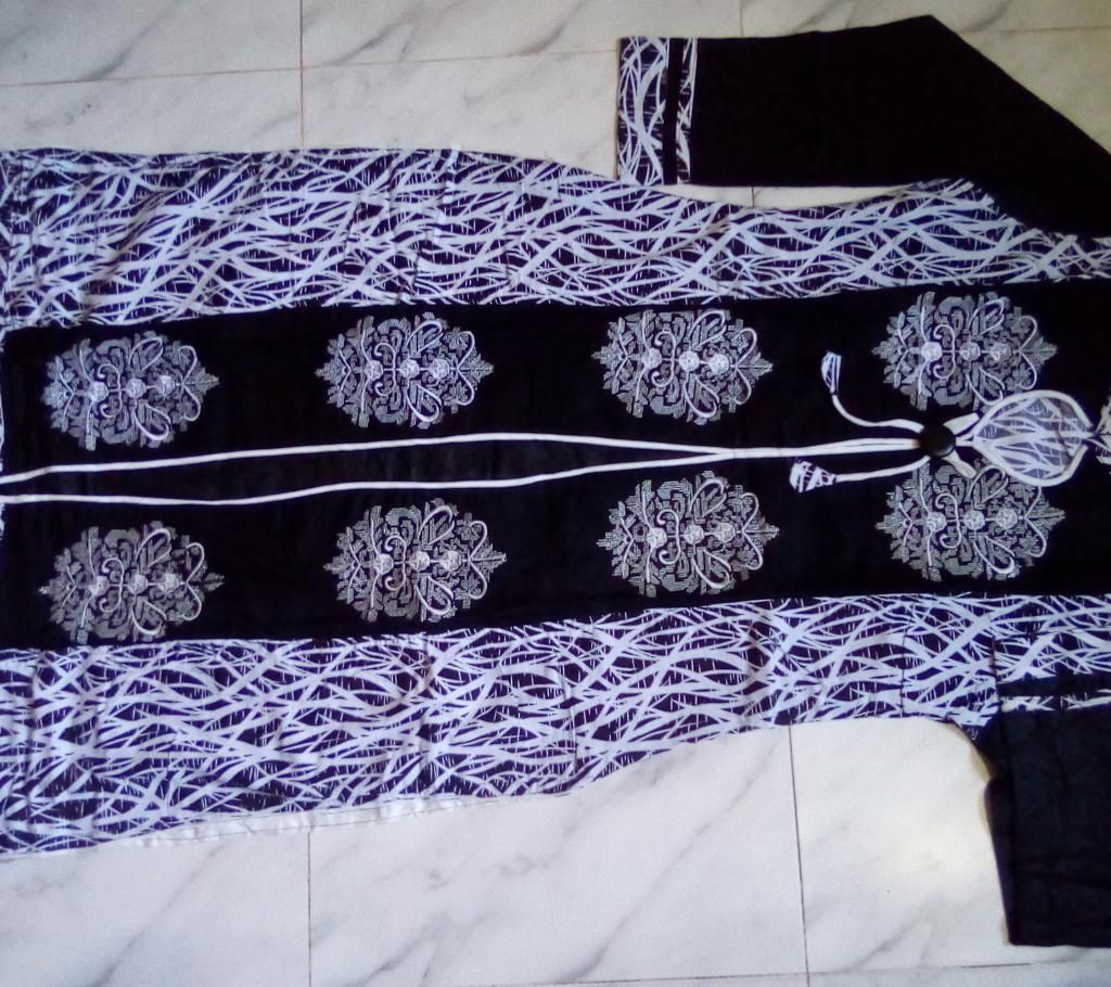 Indian Kurti-3 piece (Embroidered and Printed Combination)