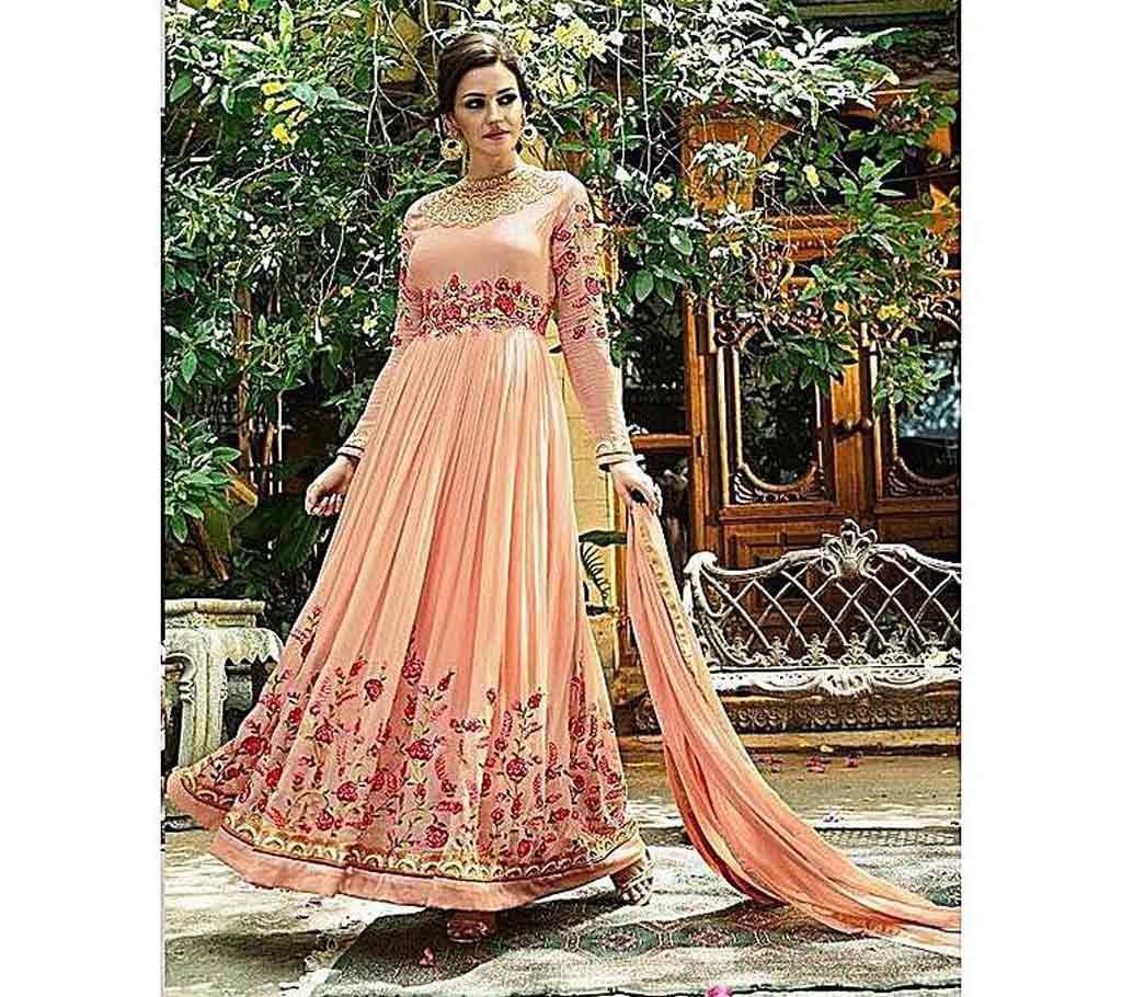 Unstitched Indian Georgette Embroidery Dress - Copy