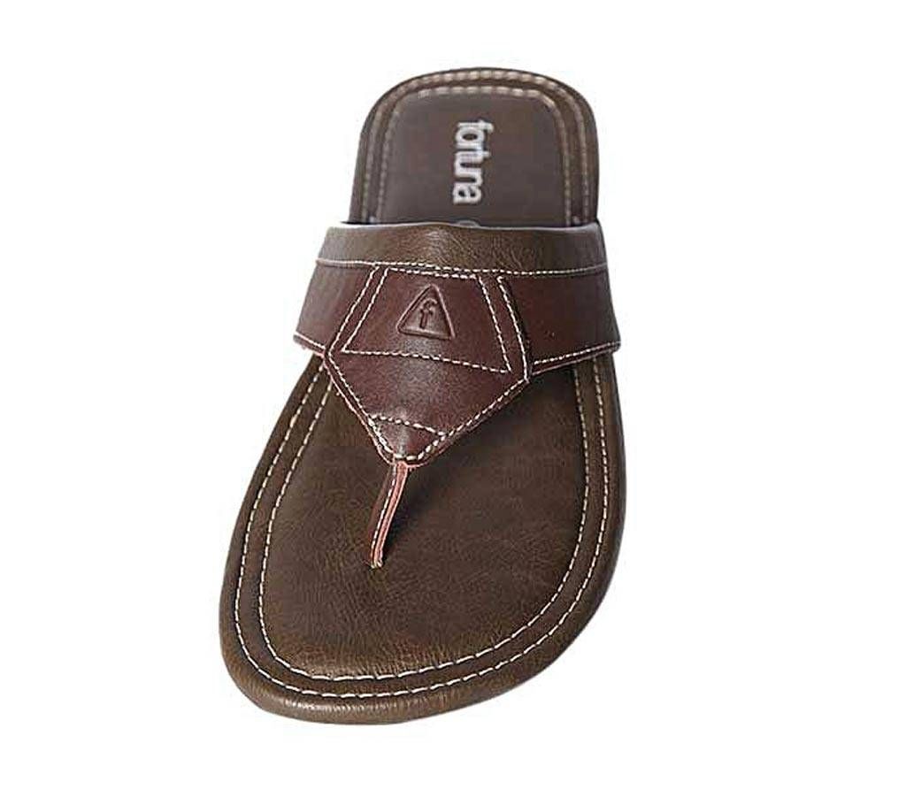 Fortuna Bangladesh Brown Leather Sandals for Men