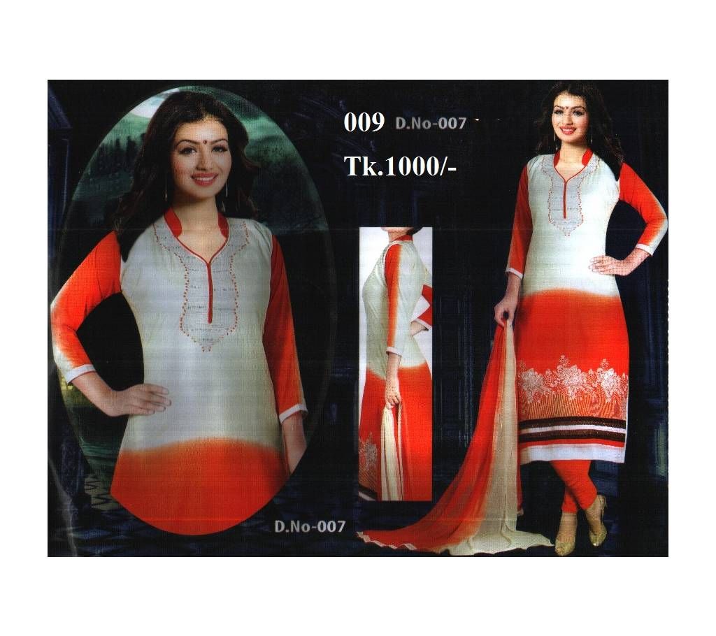 Unstitched Embroidery Cotton 3 Piece