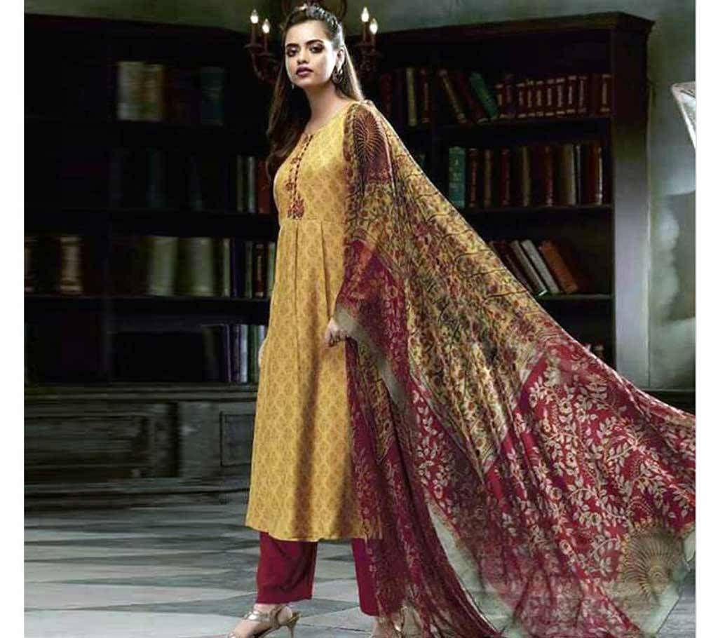 Ganga Pure Cotton Unstitched Three Piece (Original Indian)