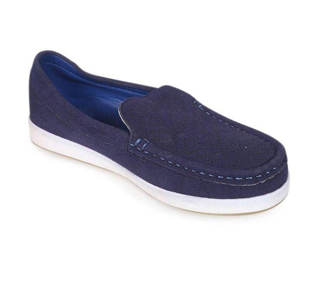 Twinkler Navy Blue Nubuck Leather Senior Boy's Shoe