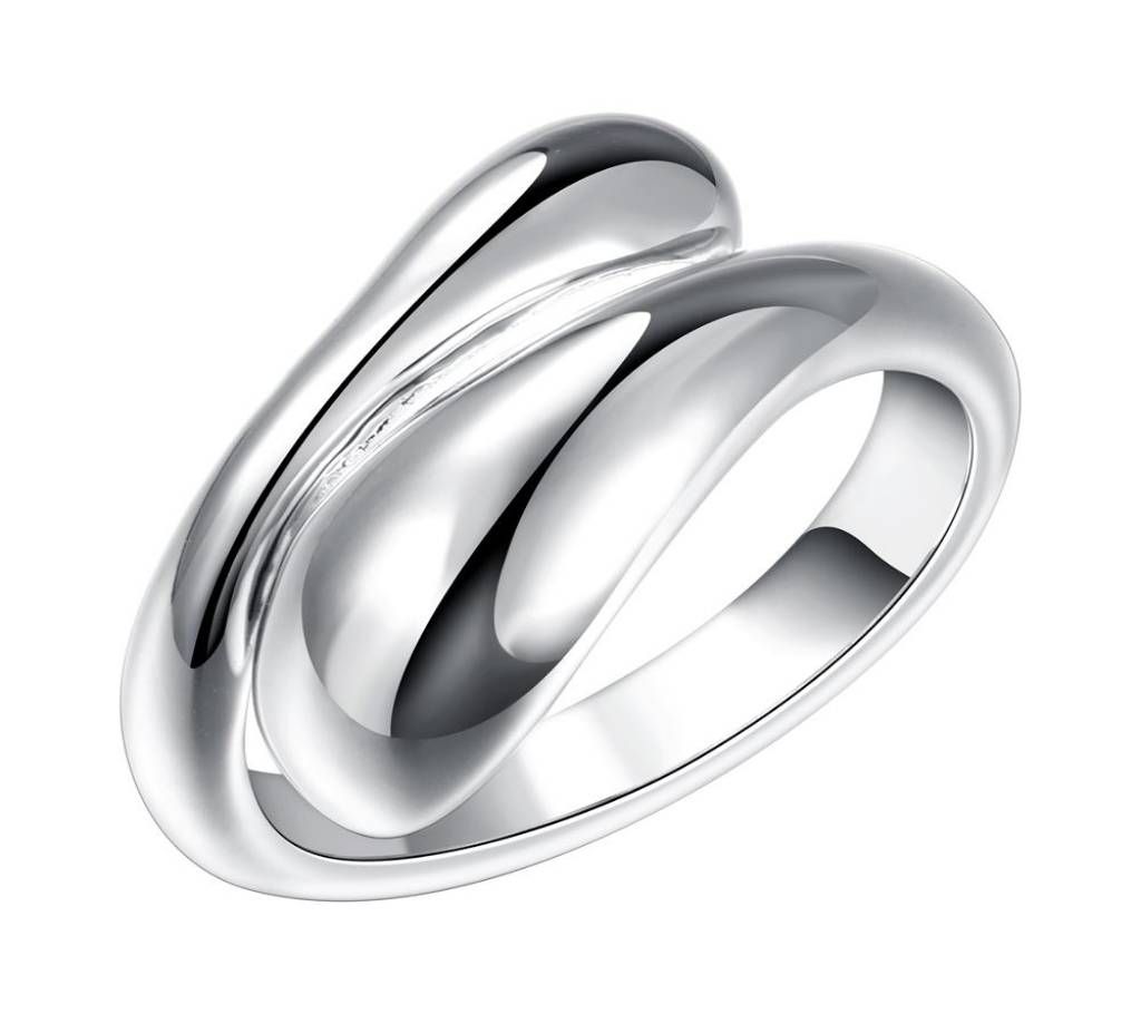 Water Drop Silver Plated Finger Ring