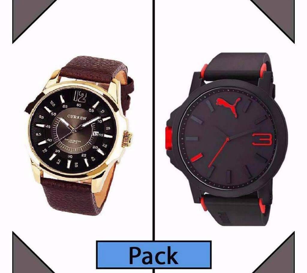 CURREN & PUMA copy mens wrist watch combo offer 