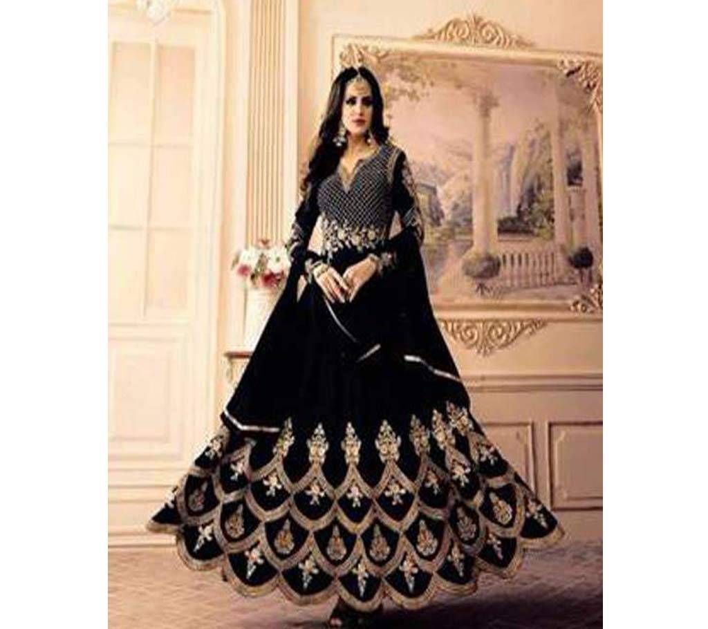 Ladies Semi stitched Gown With Embroidery Work (Copy)