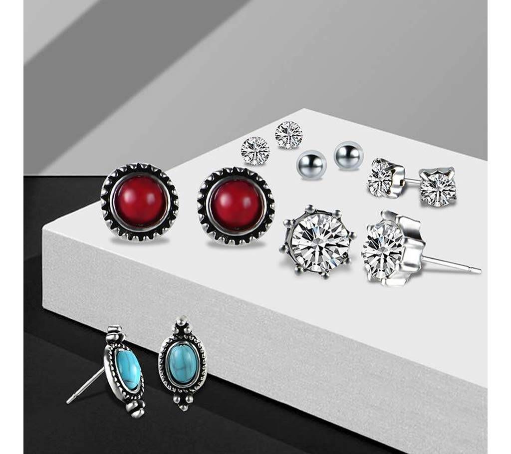 6 Pairs Earring Set