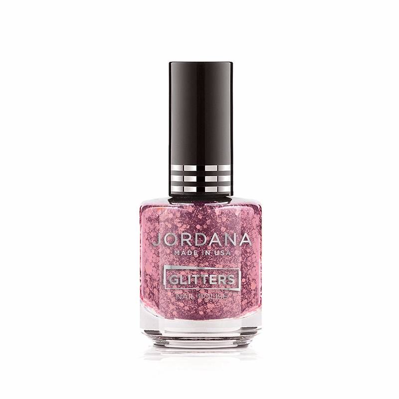 Jordana Glitters Nail Polish - 05 PIXIE PINK