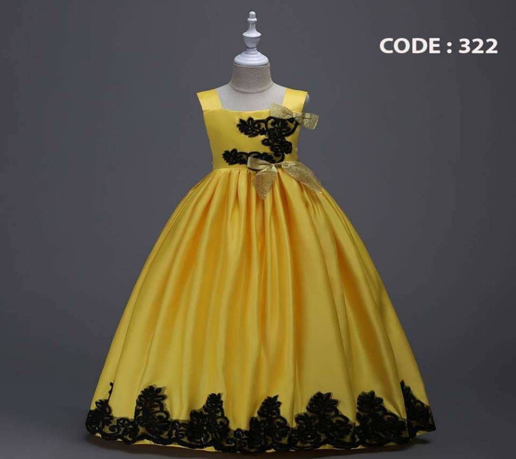 Sateen Party Dress For Girls
