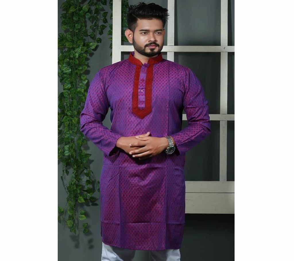 Exclusive Indian Onion Cotton Semi Long Punjabi